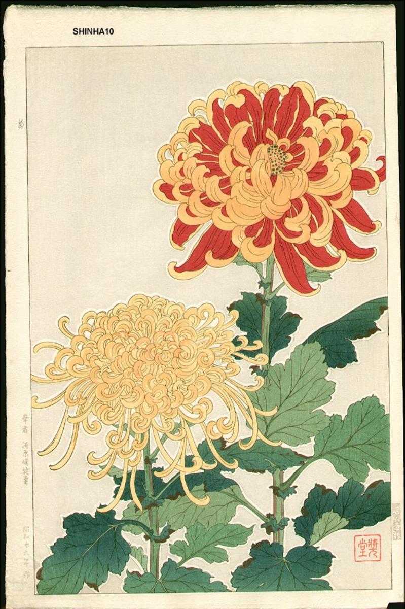 Kawarazaki Shodo: Chrysanthemum 2  Japanese Art Open Database  Ukiyo 