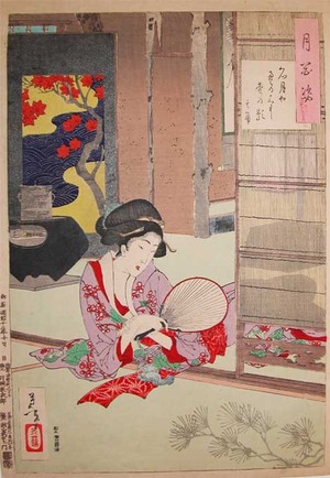 japancoll-p1200-yoshitoshi-a-poem-by-kikaku-10848明治１8・10・芳年「月百姿」「其角」