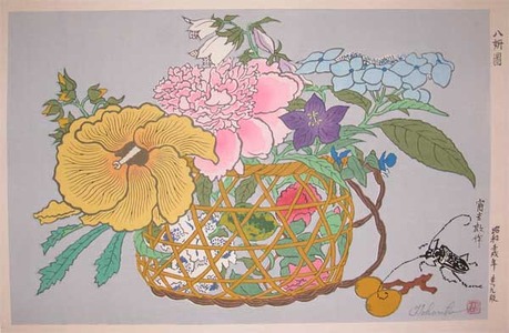 japancoll-p1225-tokuriki-flowers-and-bugs-2262昭和５７・徳力富吉郎「八妍図」