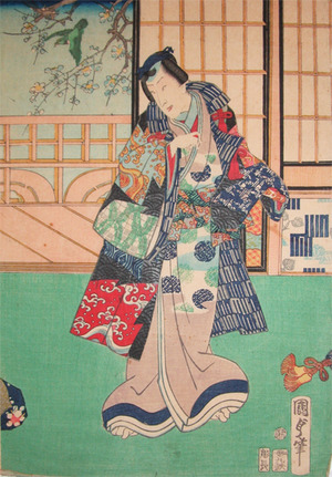 japancoll-p140-kunisada-ii-kabuki-actor-8456慶応０１・09・国貞〈2〉（「花鳥風月内」）（「鳥」）