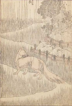 japancoll-p145-hokusai-fox-in-rain-10243・・北斎「狐」