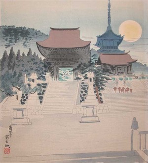 japancoll-p145-tokuriki-kiyomizu-temple-10122・・徳力富吉郎「清水寺」