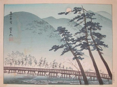 japancoll-p145-tokuriki-spring-evening-at-arashiyama-11037・徳力富吉郎「嵐山春宵」
