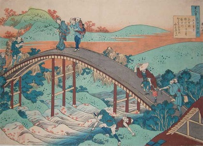 japancoll-p15000-hokusai-maple-leaves-and-rapids:--ariwara-no-narihira-9040天保・・北斎「百人一首乳母か絵説」「在原業平」