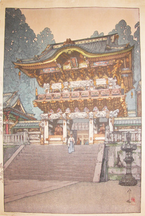 japancoll-p1600-yoshida--hiroshi-yomen-temple-gate-5260昭和１２・・吉田博「陽明門」