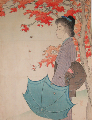 japancoll-p375-keishu-maple-leaves-in-autumn-7799明治40・11・01武内桂舟文芸倶楽部秋の錦