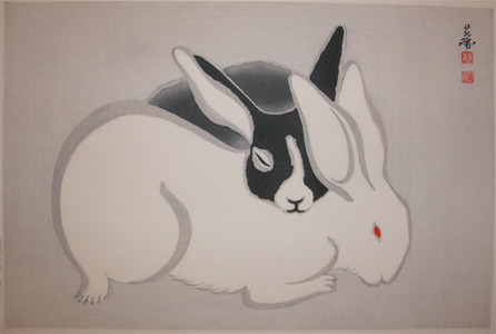 japancoll-p375-tekiho-two-rabbits-6252・・井元荻浦