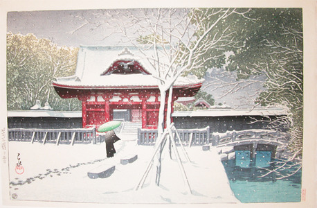 japancoll-p395-hasui-snow-at-shiba-park-4797・・巴水「芝公園の雪」