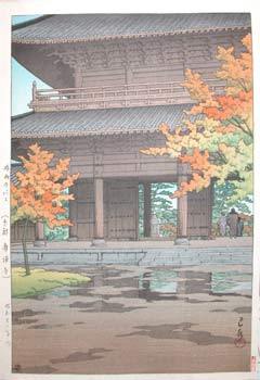 japancoll-p450-hasui-autumn-at-nanzenji-temple--kyoto-320昭和２６・・巴水「時雨のあと（京都南禅寺）」