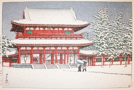 japancoll-p450-hasui-heian-jingu-in-snow-6190昭和２３・・巴水「平安神宮の雪（京都）」