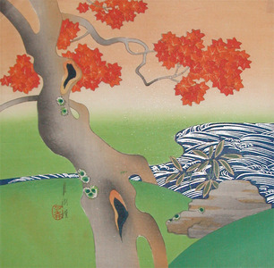 japancoll-p475-gekko-maple-tree-and-stream-5677・・月耕