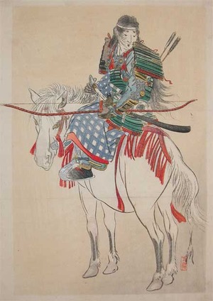 japancoll-p485-gekko-tomoe-gozen-in-armor-10259明治３７・04・月耕