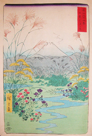 japancoll-p650-hiroshige-fall-flowers-at-otsuki-no-hara--kai-5824安政０５・04・広重〈1〉「富士三十六景」「甲斐　大月の原」