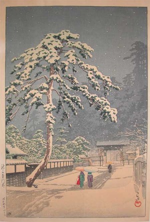 japancoll-p875-hasui-honmonji-temple-at-ikegami-11166昭和０６・・巴水「池上本門寺」