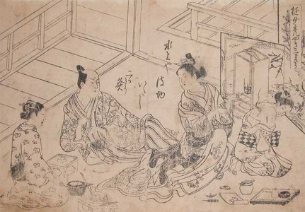japancoll-p875-masanobu-courtesan-performing-moxibustion-10549・・奥村政信「遊女禿やき二日きう」