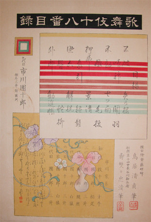japancoll-p95-kiyosada-title-page-6403明治２８・・清貞、忠清「歌舞伎十八番」「目録」