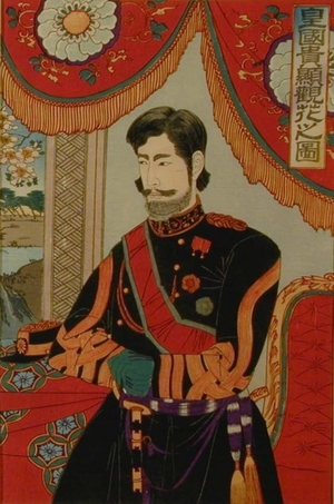 豊原周延: Emperor Meiji in Western Dress - Art Gallery of Greater Victoria