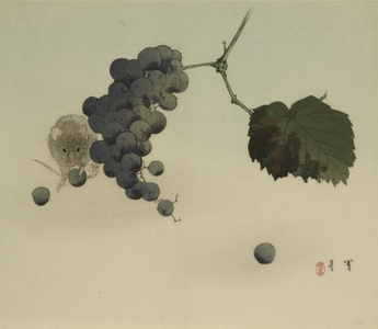 Watanabe Seitei: Mouse and Grapes - Art Gallery of Greater Victoria