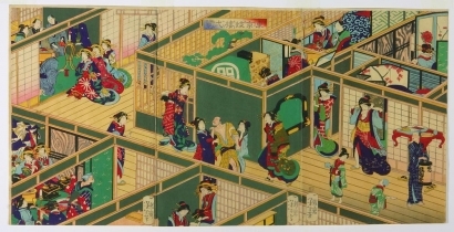 Tsukioka Yoshitoshi: Interior of a Brothel - Art Gallery of Greater Victoria