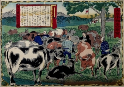 Utagawa Hiroshige III: Cattle Merchants - Art Gallery of Greater Victoria