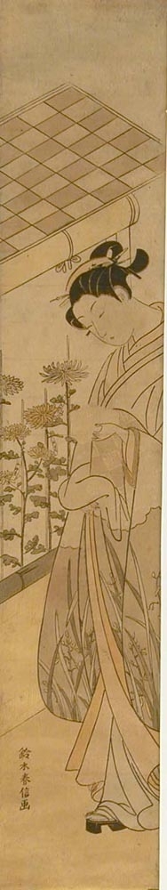 Suzuki Harunobu: Beauty by a Bed of Chrysanthemums - Art Gallery of Greater Victoria