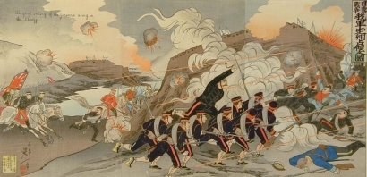渡辺延一: The Great Victory of the Japanese Army in the Chongju - Art Gallery of Greater Victoria