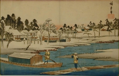 歌川広重: Fine Weather after Snow at Masaki - Art Gallery of Greater Victoria