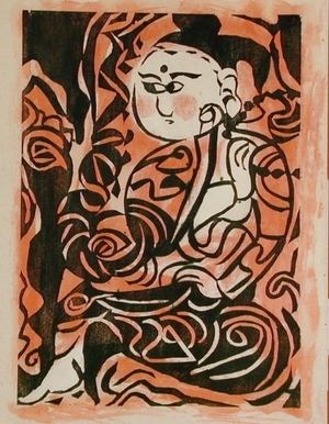 棟方志功: Deity in Chinese Dress - Art Gallery of Greater Victoria