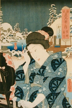 Utagawa Kunisada: Putting on Makeup - Art Gallery of Greater Victoria