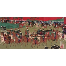 Toyohara Chikanobu: Emperor Meiji Leaving for Northern Japan - Art Gallery of Greater Victoria