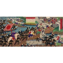 歌川芳虎: Battle at Kawajiri - Art Gallery of Greater Victoria