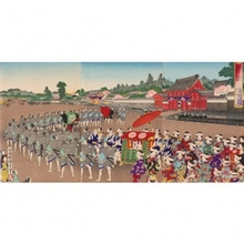 二代歌川国貞: Bridal Procession of a Tokugawa Princess - Art Gallery of Greater Victoria