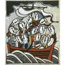 Watanabe Sadao: Christ and Disciples on Sea of Galilee(?) - Art Gallery of Greater Victoria