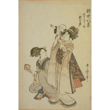 Japanese Print "Mid-Autumn Moon Viewing" by Kitagawa Utamaro, 喜多川歌麿 (Kitagawa Utamaro)