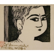 Munakata Shiko: Daisho Head of Woman (Album leaf) - Art Gallery of Greater Victoria