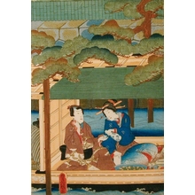 Japanischer Druck "Lovers Drinking Saki" von Utagawa Kunisada, 歌川国貞 (Utagawa Kunisada )