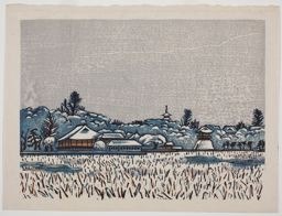 Hiratsuka Un'ichi: Shinobazu-no-ike Pond in Snowy Scene - シカゴ美術館