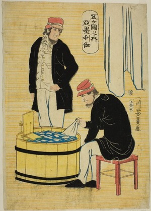 Utagawa Yoshikazu: Among the Five Nations: Americans (Gokakoku no uchi, Amerikajin) - Art Institute of Chicago