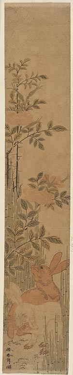 Katsushika Hokusai: Hares and Roses - Art Institute of Chicago