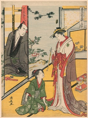 鳥居清長: Scene at Daifukuya (Daifukuya no dan) from the series Go Taihei Ki Shiraishi Banashi - シカゴ美術館