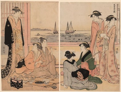 鳥居清長: The Fourth Month (Shigatsu) from the series The Twelve Months in the South (Minami juni ko) - シカゴ美術館