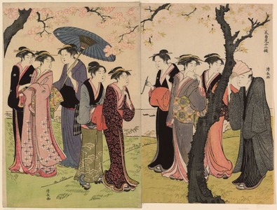 鳥居清長: The Third Month (Sangatsu) from the series Twelve Months in the South (Minami juni ko) - シカゴ美術館