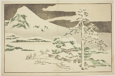 葛飾北斎: Mount Fuji in Winter, from The Picture Book of Realistic Paintings of Hokusai (Hokusai shashin gafu) - シカゴ美術館
