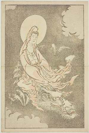 Katsushika Hokusai: Goddess Riding a Dragon, from The Picture Book of Realistic Paintings of Hokusai (Hokusai shashin gafu) - Art Institute of Chicago