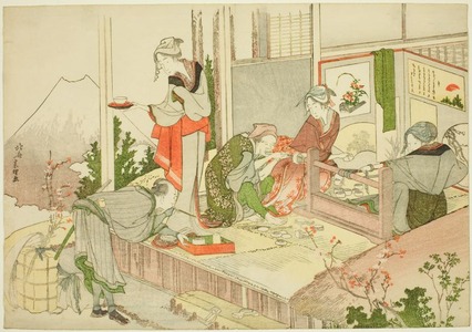 Katsushika Hokusai: An Artisan’s Shop, from the album The Mist of Sandara (Sandara kasumi) - Art Institute of Chicago