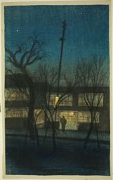 Ito Shinsui: Night at Ikenohata - Art Institute of Chicago