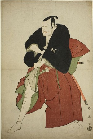勝川春英: The Actor Matsumoto Koshiro IV as Kakogawa Honzo in the Play Kanadehon Chushingura, Performed at the Kawarazaki Theater in the Fifth Month, 1795 - シカゴ美術館