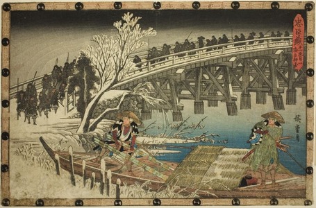 Utagawa Hiroshige: The Approach to the Night Attack, from the series The Forty-seven Samurai (Chushingura) - Art Institute of Chicago