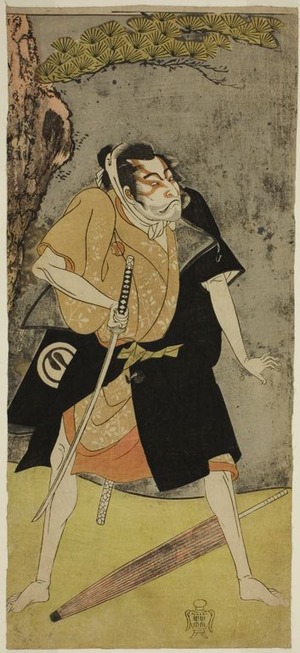 勝川春章: The Actor Sawamura Sojuro II as an Outlaw - シカゴ美術館