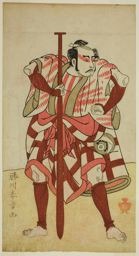 勝川春章: The Actor Kasaya Matakuro II as the Boatman Rokuzo in an Unidentified Play, Performed at the Morita Theater in the Fifth Month, 1770 - シカゴ美術館